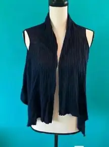 Eileen Fisher dark blue linen thin cardigan in size xs