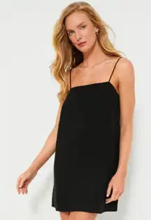 Tuckernuck Black Linen Lea Mini Dress in Size XXL
