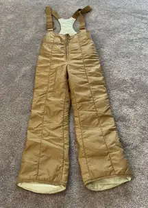 Vintage Swing West Tan Snow Bib Overalls SIZE 10