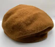 GAP Rust Brown Wool Blend Fitted Beret Womens S/M Old Money Hipster Boho