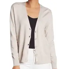 Magaschoni Long Sleeve V-Neck Cardigan Sweater XS