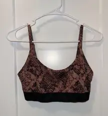 VS PINK Ultimate Snakeskin print lightly lined sports bra size M