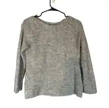 Leith  Gray Long Sleeve Basic Simple Pullover Knit Sweater Women Sz S