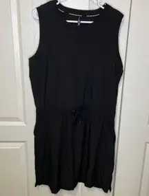 NWT  Performance Sleeveless Tank Dress With Pockets Black Size XL