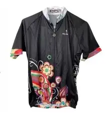 Paladin Sport Groovy Floral Print Ladies Cycling Jersey Sz Large