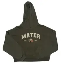 NWT Disney Pixar Tow Mater Cars Hoodie Olive Green Cropped Sweatshirt medium