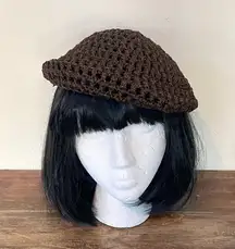 Joseph Magnin Rare Vintage Made In Italy  sparkly chocolate brown beret