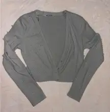 ZARA Pearl Cardigan