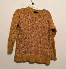 Lane Bryant yellow pumpkin chunky grandpa sweater size 14 16 ￼