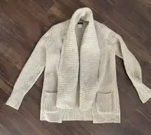 J. Crew 100% Lambs Wool Chunky Knit Open Cardigan Sweater