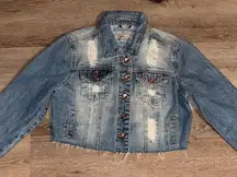 Cropped Blue Denim Jacket