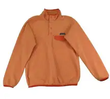 Patagonia Synchilla Orange T-snap Quarter Snap Pullover Fleece Women's Small