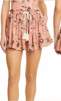 Ulla Johnson Women's Paloma Tie Waist Shorts Floral Cotton Blend‎ Size Large