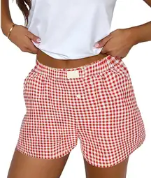 Plaid Red Boxer Shorts