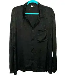 The Kooples Patch Pocket Snakeskin Button Down Blouse