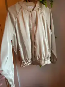 Satin Pull Bomber Jacket 