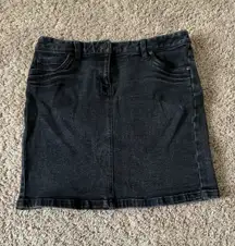 Black Jean Skirt