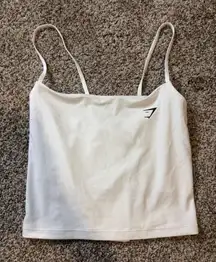 Gymshark White Cropped Tank