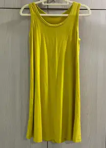 Mustard yellow loose tank slip dress