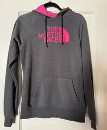 The North Face Charcoal and Fuchsia Hoodie