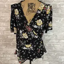 One Clothing Floral Wrap Top