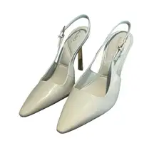 Aldo High Heels Womens Size 10 White Buckle Strap Pointy Toe 4.5 in. Heel NEW