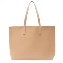 Samara Anthropologie Buttery Soft Vegan Leather Suede Interior Everyday Tote Bag