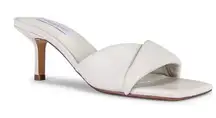 Tony Bianca Alexa Kitten Heel Nappa Leather Square Toe in Dove Cream Size 6.5