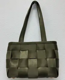 HARVEYS The Original Seatbelt Bag Army Green Purse Tote Handbag Pink Lining Camo