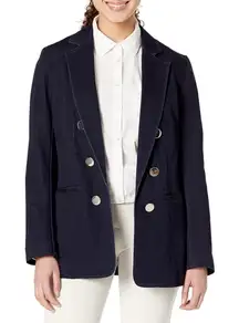 Anne Klein City Denim Faux Double Breasted Patch Pockets, Size XL, NEW