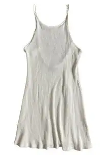 Topshop White Sleeveless Fit & Flare Mini Dress