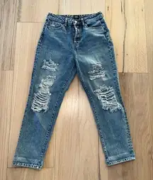 Simple Society Distressed High Rise Jeans Size 27