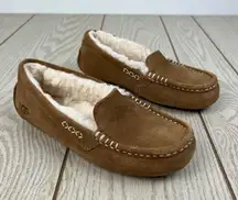 UGG Ansley Slipper Shoes US6 Chestnut (tan) $100 Indoor Outdoor Moccasin Flat