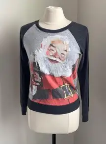 VINTAGE Coca Cola Santa T-Shirt Women's Size Small Long Sleeve Christmas Holiday