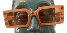 NWOT tan squarish sunnies with embellishments
