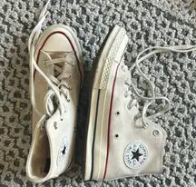 Parchment (off white) Converse Chuck 70 Hi Top Sneakers size 8 women/6 men