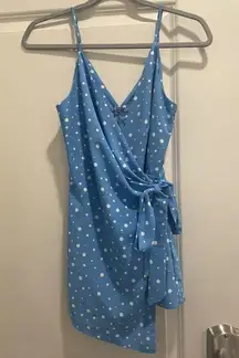 Side Tie Blue Romper