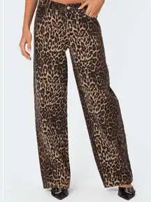 low rise cheetah jeans