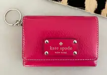 Kate Spade Fuchsia Leather Keychain Wallet