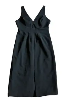 Alice + Olivia Black Sheath Dress Cutout Front Mesh Back Sleeveless Size Large