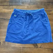 LACOSTE women's Blue drawstring, elastic skirt with pockets size 38 (Medium)