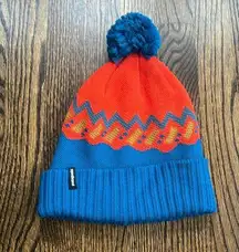 Patagonia  POWDER TOWN BEANIE LOFOTEN GEO KNIT: PAINTBRUSH RED