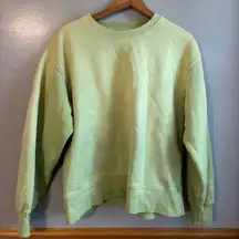 Aritzia TNA Cozy Crewneck Sweatshirt Size 1 Small Green Lounge Pullover Summer