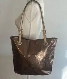 Michael‎ Kors brown/copper mirrored tote