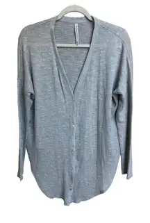 The Group Babaton Women's Button Long Sleeve Waffle Knit Top‎ Blouse size medium