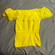 Yellow Off The Shoulder Blouse