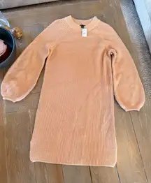 NWT Ann Taylor Brown Knit Sweater Dress Size Small