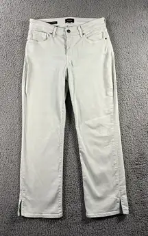 Nydj Jeans Women 6 Marilyn Straight Mid Rise Lift Tuck Classic Modern Mint Green