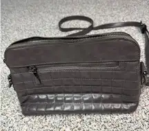 Steve Madden Women's Dark Gray Quilted Leather Crossbody Bag​