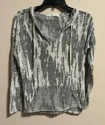 Vintage Havana Tie Dye Acid Wash Pullover Hooded Lightweight Sweater- Size Small